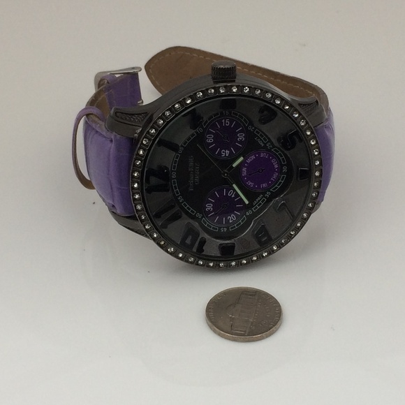 Techno Master Men Watch Purple Band Analog Wrist - Picture 8 of 8